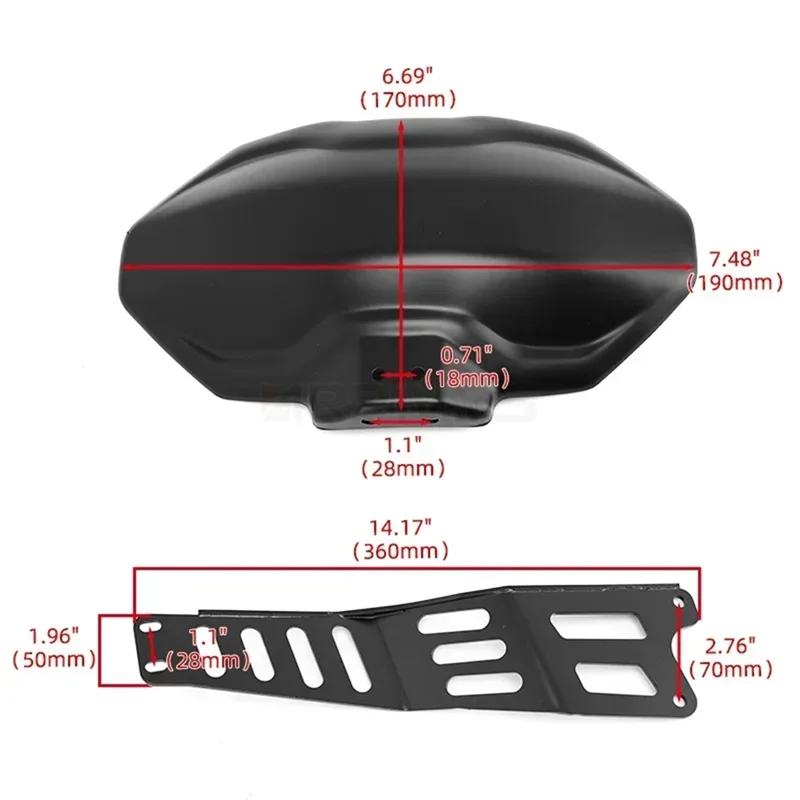 Reliable-Motorcycle Accessories-Matte Black Rear Fender Mudguard Cover For Honda Rebel CMX 500 300 CMX500 CMX300 2017-2024