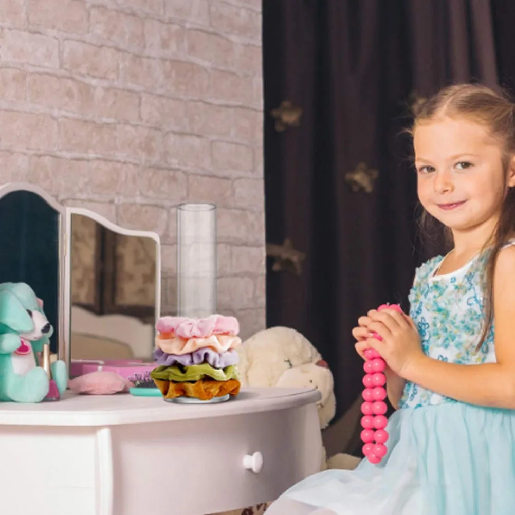 2Pcs Hairband Organizer Transparent Acrylic Hair Ring Storage Rack Desktop Holder Hair Rope Display Stand Hairband Storage