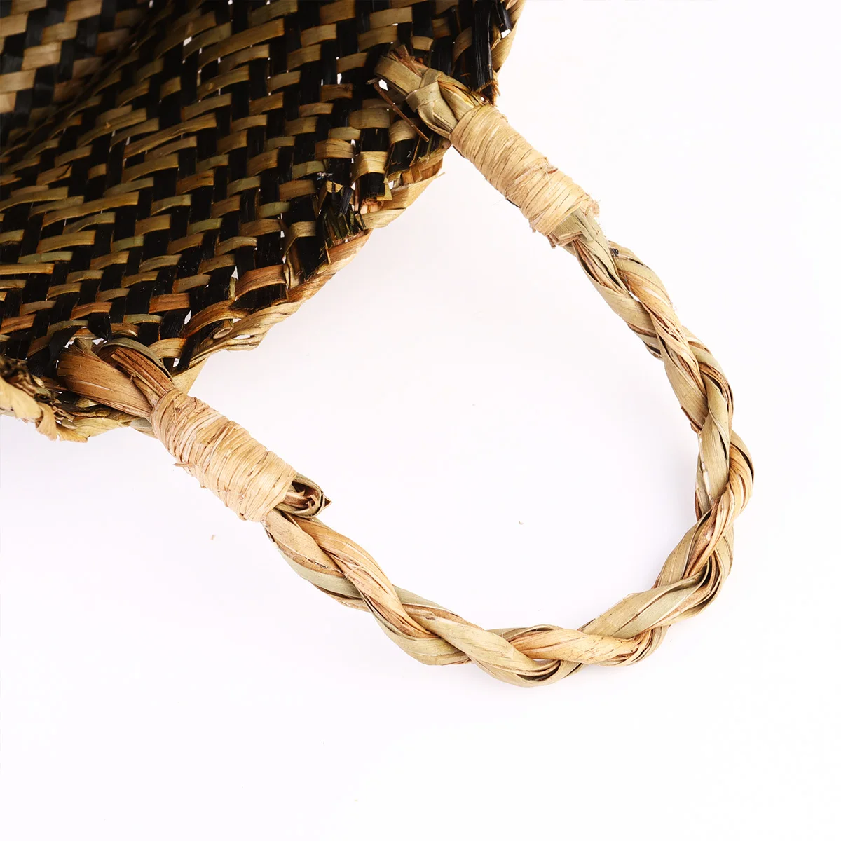 

Seagrass Flower Basket Foldable Woven Linen Storage Bin Thickened Plant Organizer For Living Room Office Kitchen Straw Potted