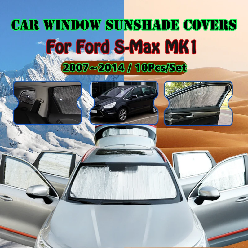 

Car Full Coverage Sunshade For Ford S-Max MK1 Smax S Max 2007~2014 2012 Anti-UV Sunscreen Window Sunshade Cover Auto Accessories