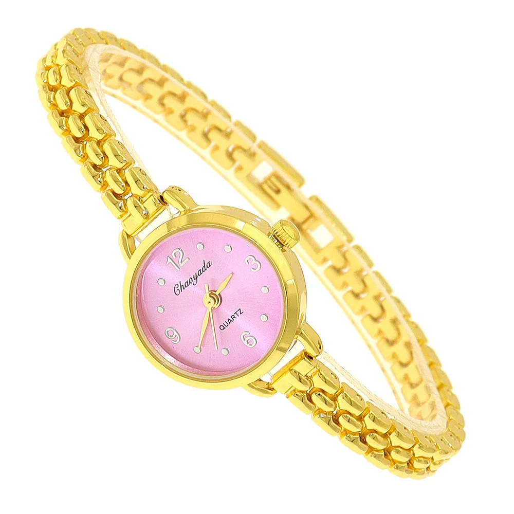 Vintage Gold Ladies Bracelet Watches Women's Small Dial Alloy Strap Quartz Casual Watch Suitable for Halloween Christmas Gift
