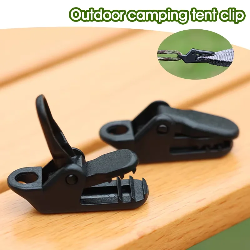 10/20/50pcs Sturdy Tent Clips Durable Non-slip Fixed Camping Tent Hook Outdoor Tarpaulin Clips Crocodile Clamp Clip for Camping