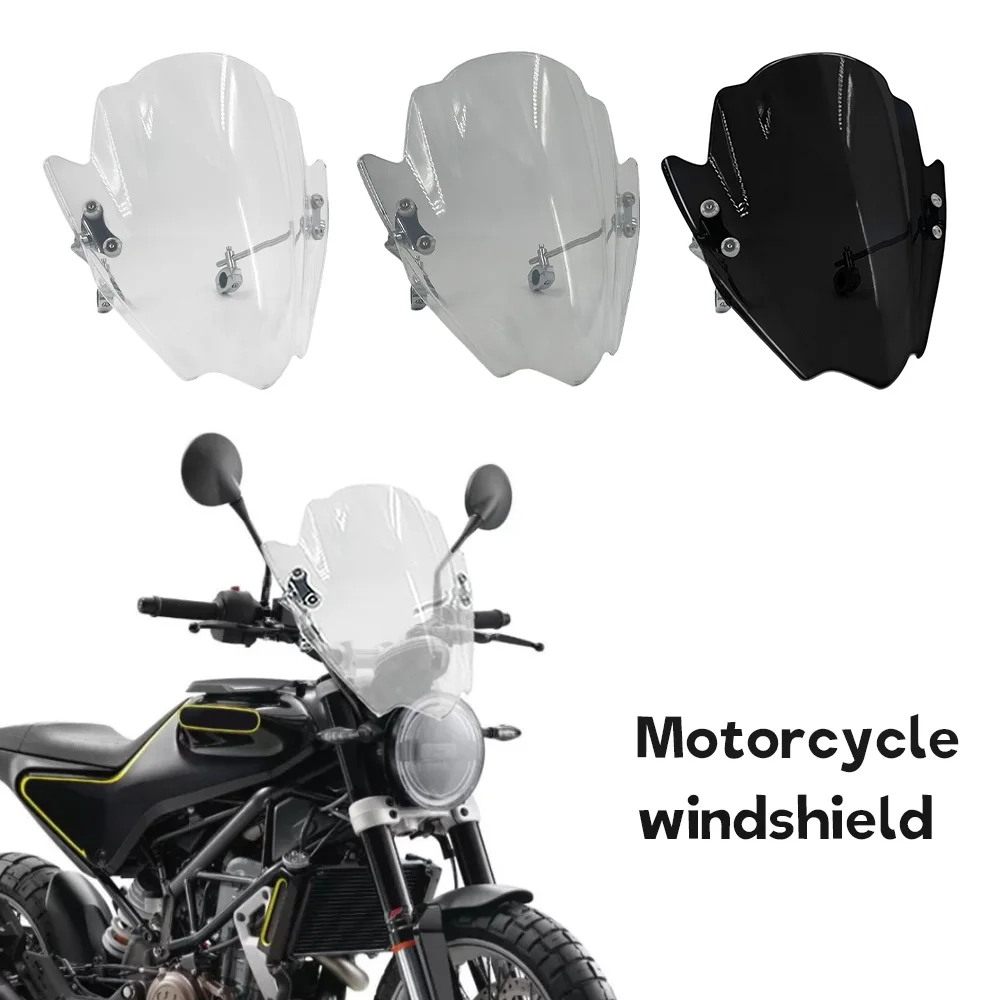 

Новое универсальное ветровое стекло для мотоцикла Husqvarna Svartpilen 401, регулируемое, 22 мм, 25 мм, 28 мм