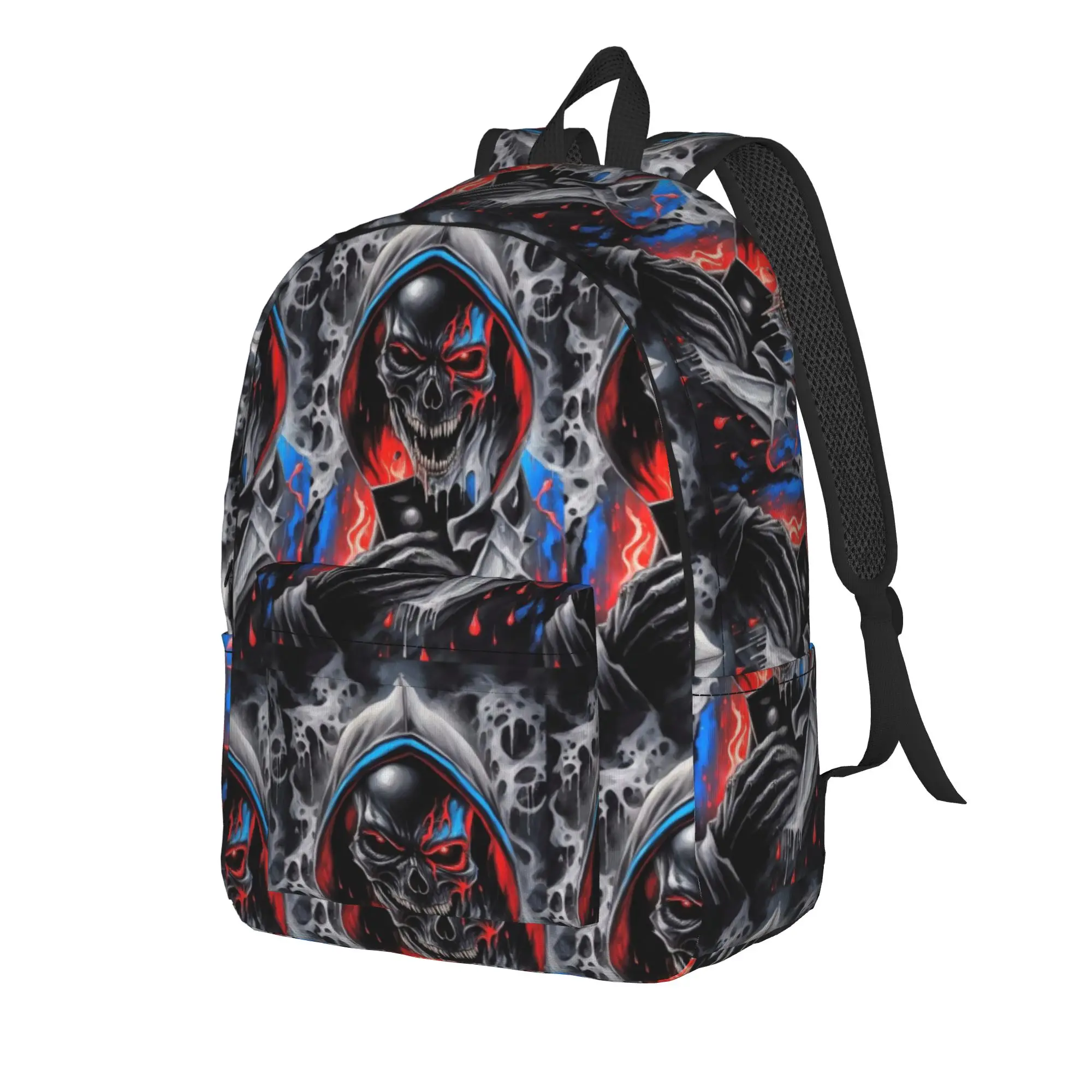 Psychedelic Hooded Demon Monster Backpack Youth  Durable Backpacks Polyester Funny School Bags Cycling Custom Rucksack