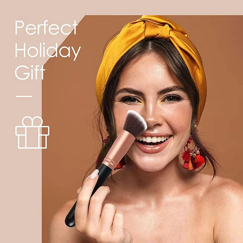 Ferramentas presente de natal 14 pçs pincéis de maquiagem conjunto macio macio fundação blush pó sombra mistura cosméticos femininos beleza