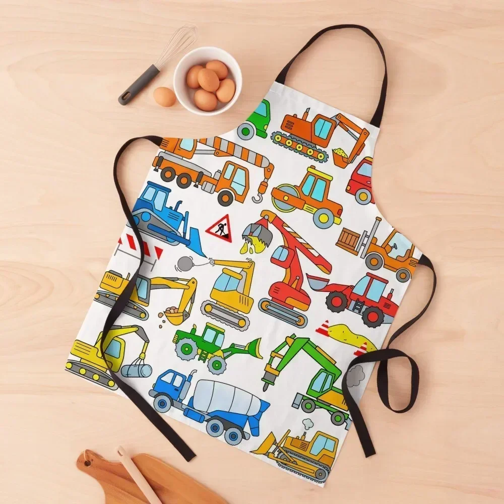 

Excavator Design for Kids Apron Kitchen Apras Man Men gift christmas kitchen Hairdressing Hairdresser Accessories Apron