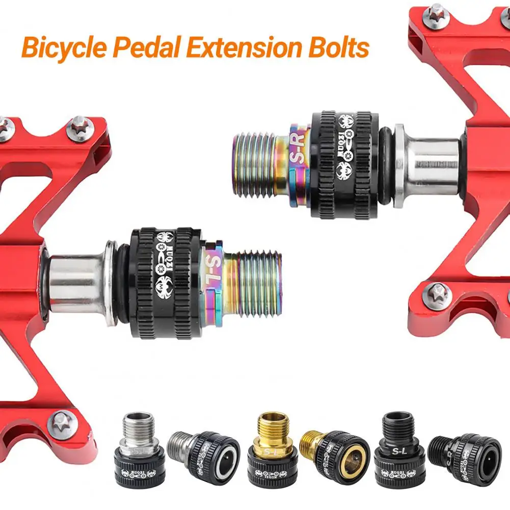 Pedal Axle Extender 1Pair Universal Vibrant Color Effort Saving Extended Bike Pedal Spacer for Racing Bike