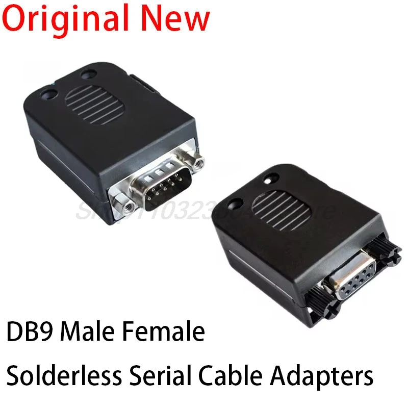 DB9 Connector D-SUB 9Pin male female solderless serial AWG Wire cable adapter with shell rs485 plug rs232 COM adapter terminal