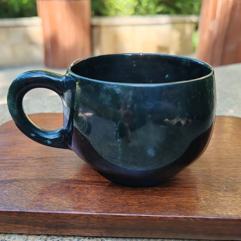 

Strong magnetic medicine king graphite green jade serpentine jade tea cup coffee cup mark water cup