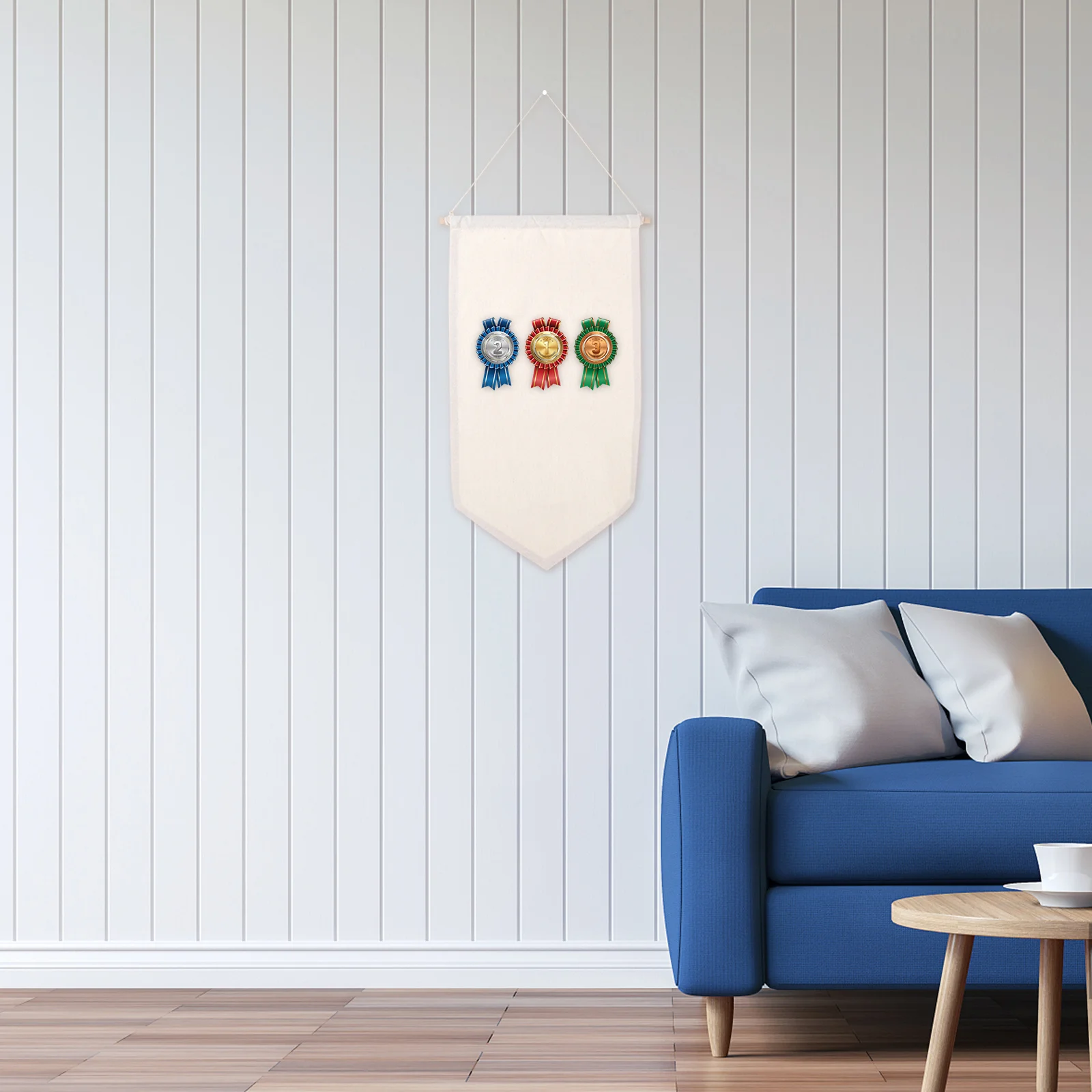 

2Pcs Enamel Pin Wall Display Banner Polyester Cotton Brooch Holder Hanging Display Banner for Home Office Decoration