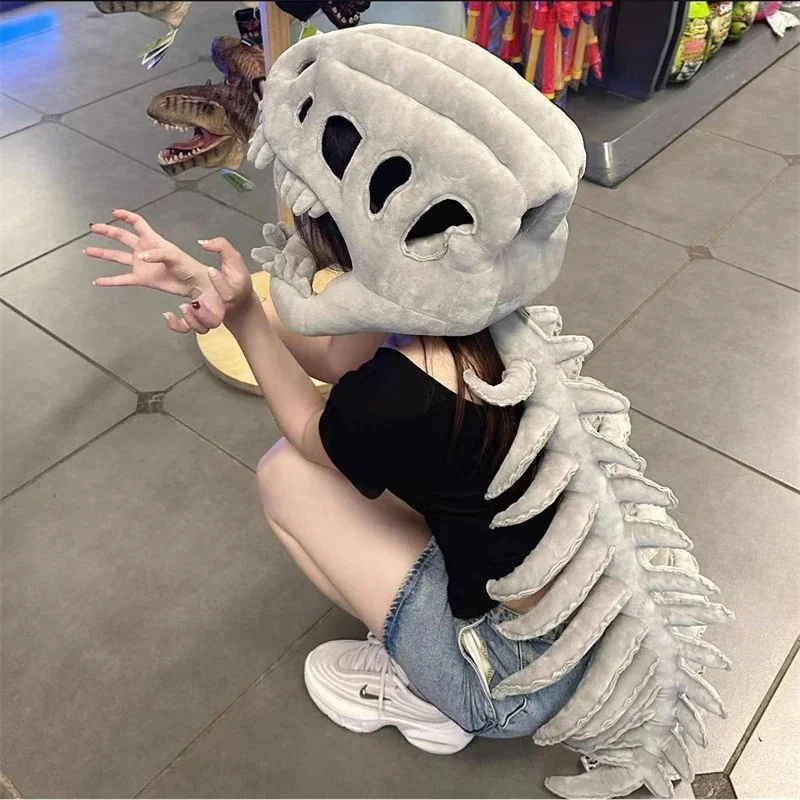 

Головной убор со скелетом динозавра, маска для косплея, реквизит для детей и взрослых, Хэллоуин, карнавал, вечеринка, сценическое выступление