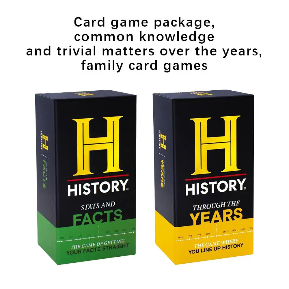 

Tabletop card game - History Channel Through the Years Interactive Gameplay Party Card Game For Adults Family Tweens Teens Gift