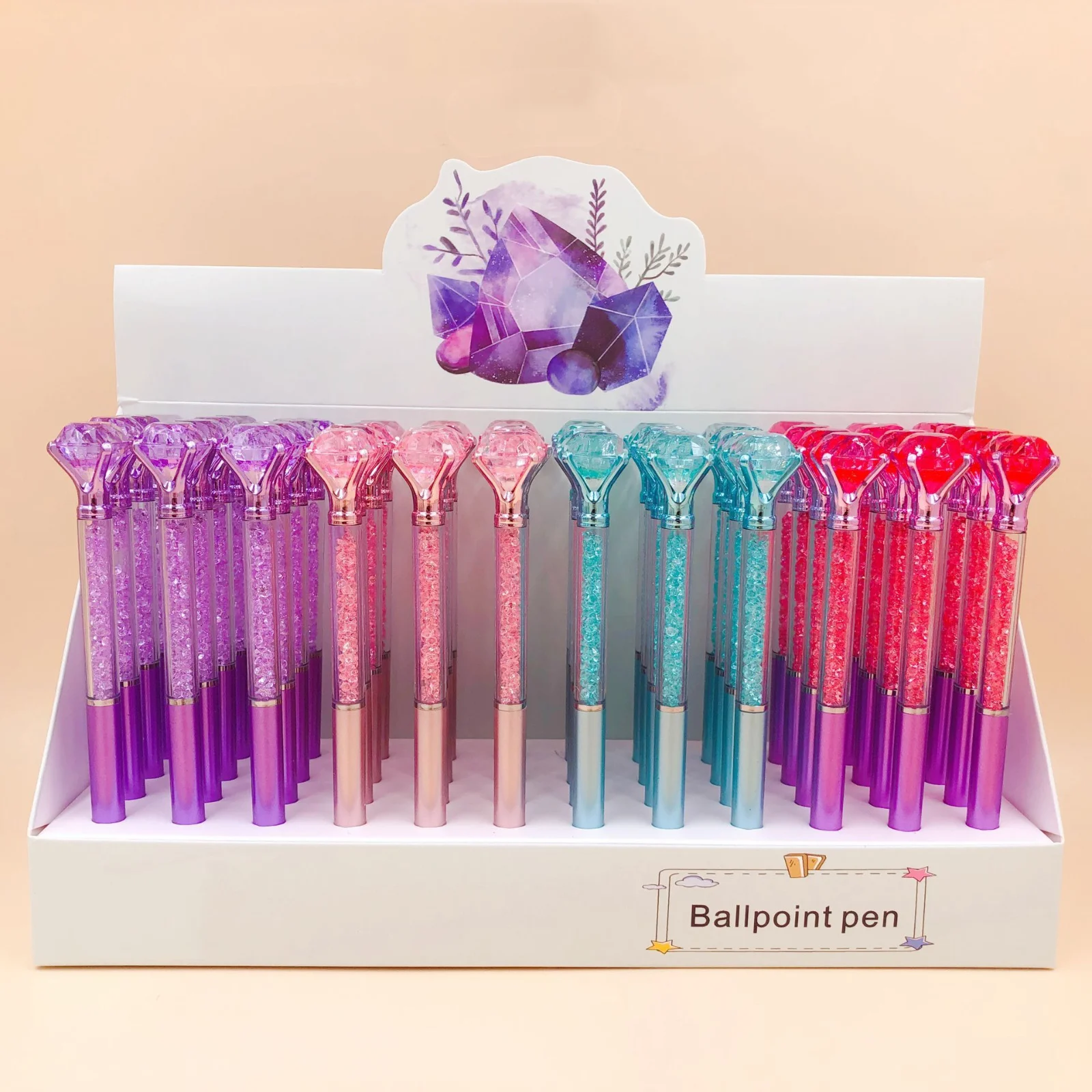 1 Pieces Stationery Ballpoint Pen Cute Creative Sweet Lovely Pretty Diamond Funny Pens