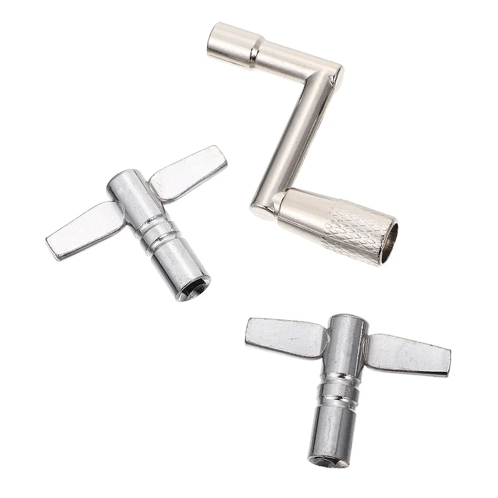 

3 Pcs Key Wrench Tool Metal Percussion Tuning Accessories Smooth Standard Drum Key for Beginners Practice Drum Lovers