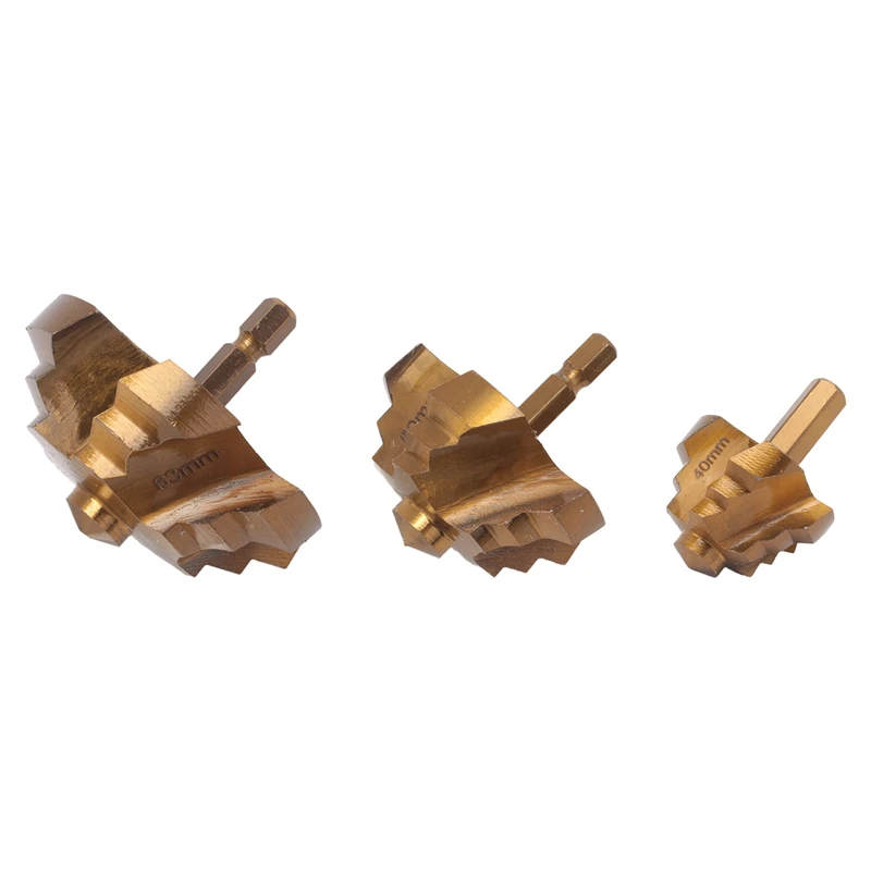 a23t-3-pcs-ppr-stepped-drill-bit-set-8mm-shank-40-50-63mm-lifting-tool-for-water-pipe-connection-repair-titanium-steel