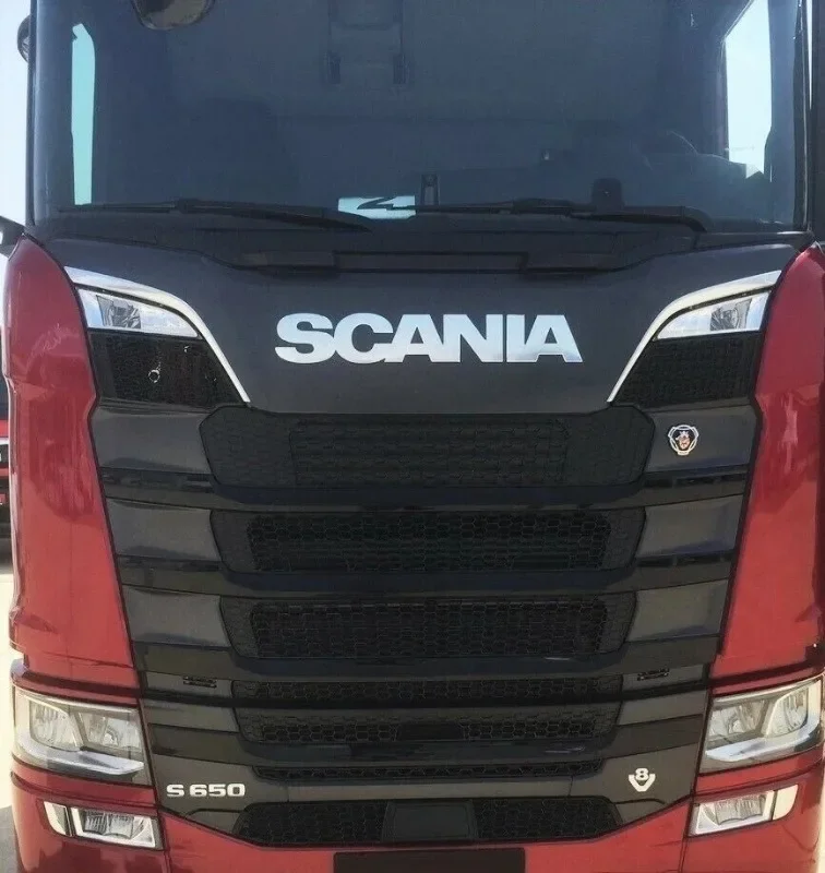 Chrome Grill Air Flow Trim 2pcs Stainless Steel For Scania R S Series 2017+