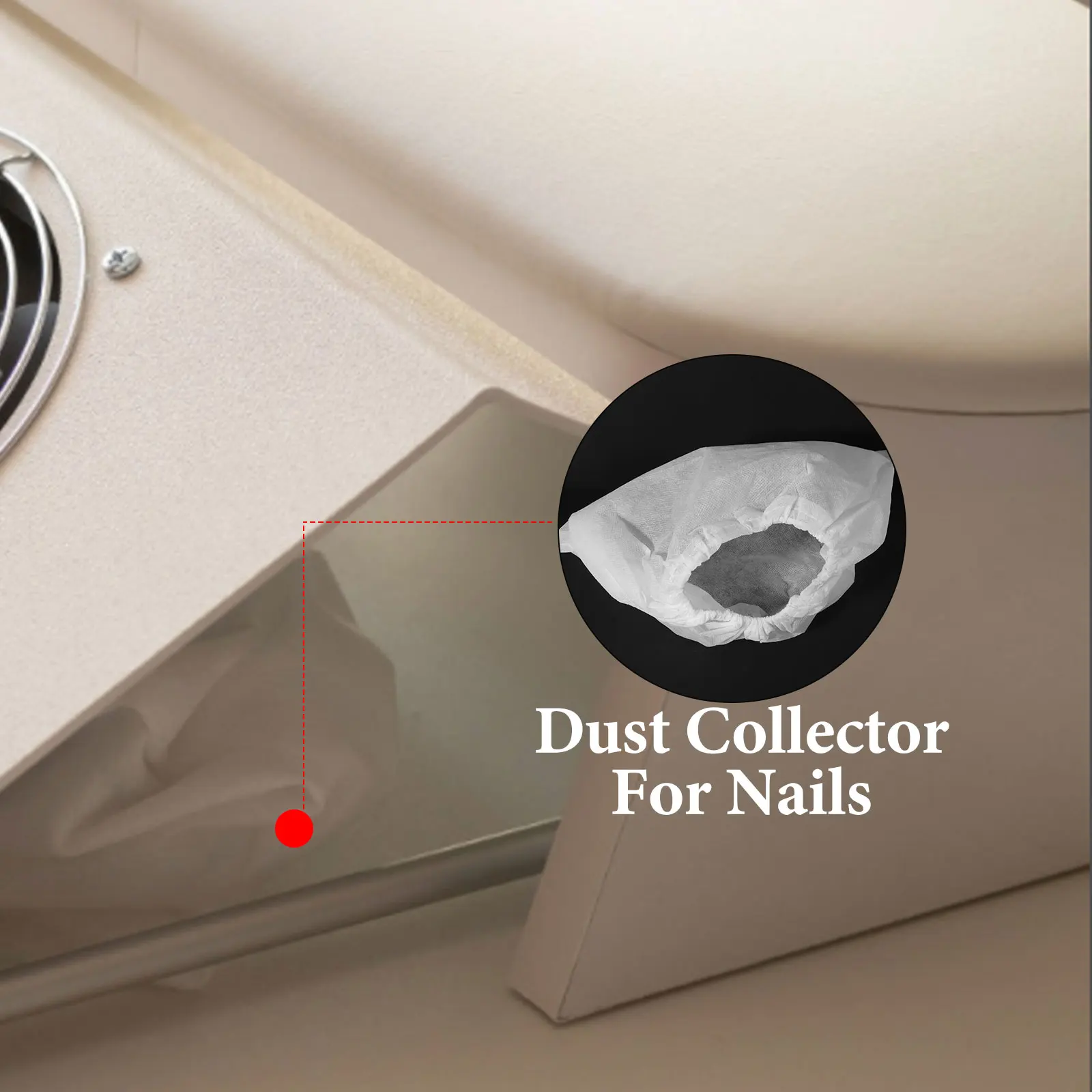 

10pcs Nail Vacuum Bags Replacement Dust For Nails Salon Large Capacity Elastic Band Non-Woven Pouch Suction Collector Bag Nail