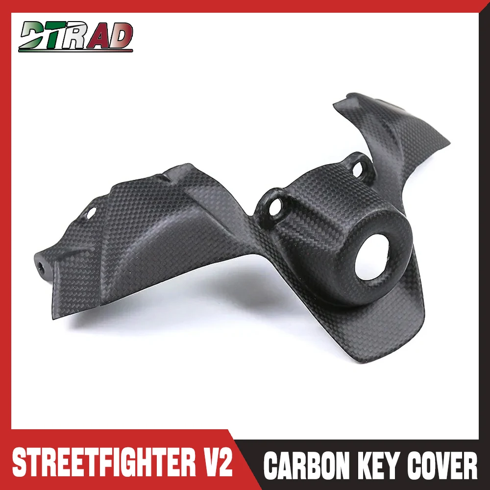 For DUCATI Streetfighter V2 2022 2023 2024 Carbon Fiber Key Ignition Switch Cover Fairing Kit Motorcycle Accessories Plain Matte