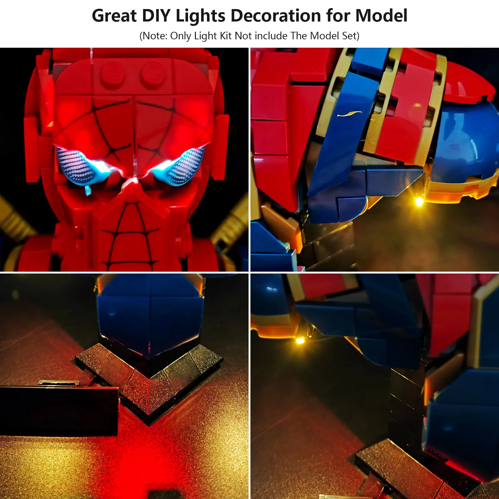 مجموعة إضاءة LED LYBMTWF متوافقة مع طراز Lego 76326 Man Minifigure (لا تشمل الطوب النموذجي)