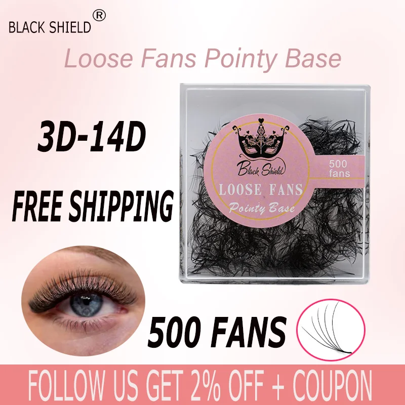 Promade 500 Fans Valse Wimpers 5D 6D 8D 10D C/CC/D Pluizige Zachte Cilia Individuele Cluster Lash Leverancier voor Cosplay Vrouw Make-up