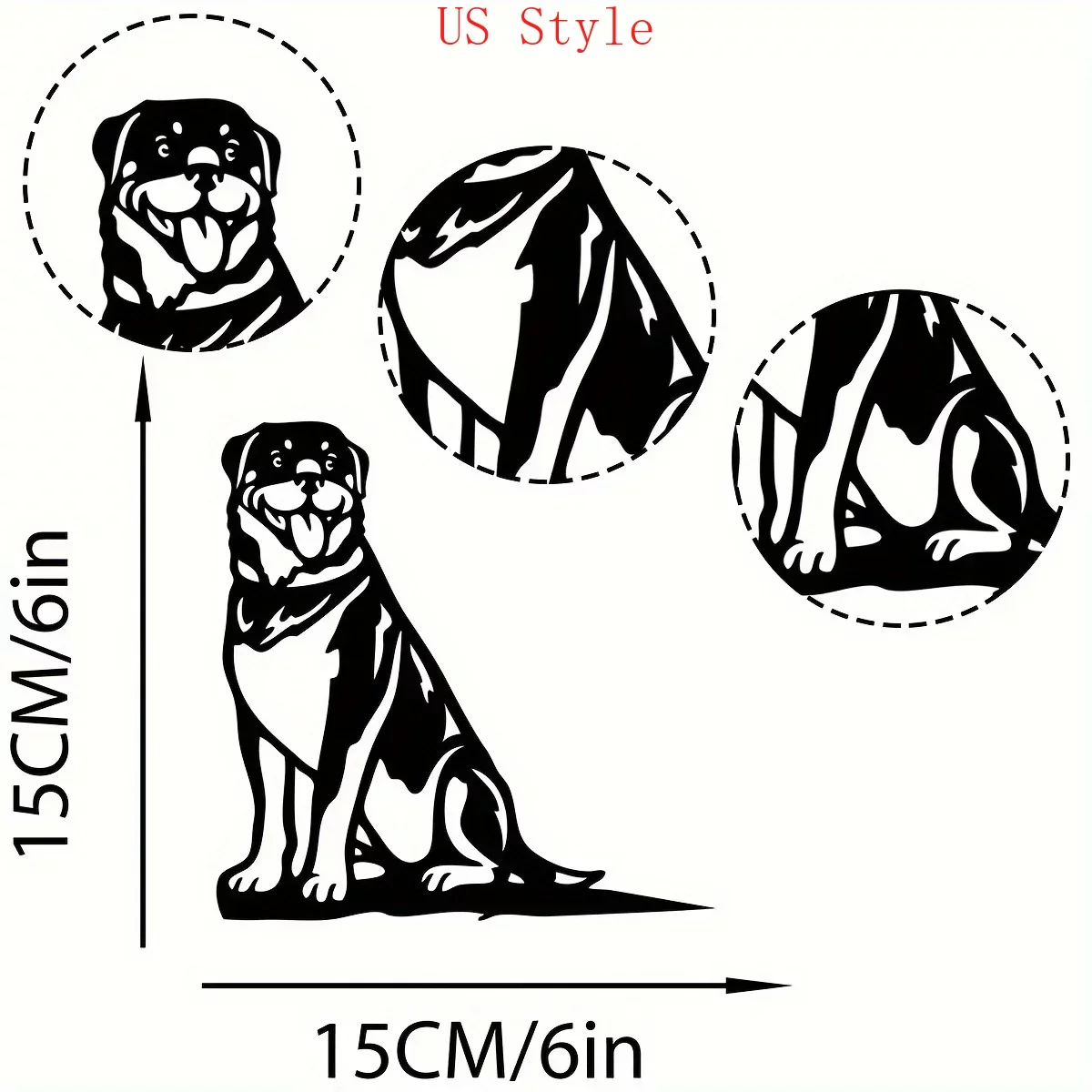 

1pc Metal Rottweiler Silhouette Puppy Dog Sign Cutout Rustic Outdoor Decoration Home Garden Decor Housewarming Gift Dog Lovers G