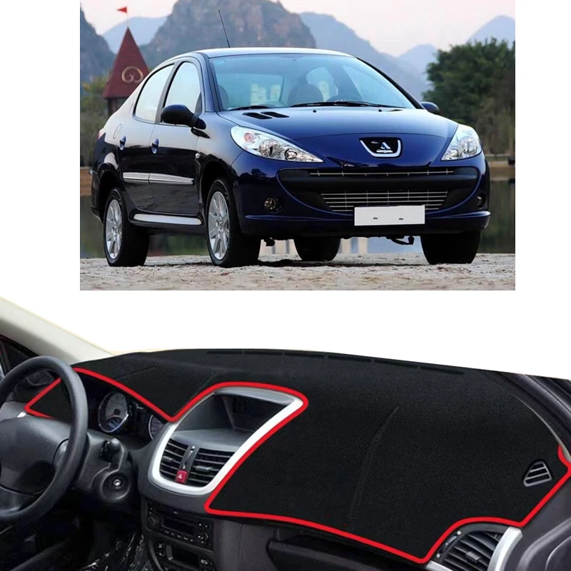 For Peugeot 206+ 207 SW RC 2006-2011 2012 2013 2014 Anti-UV Dashboard Cover Mat Dash Sun Shield Carpet Protector Car Accessories