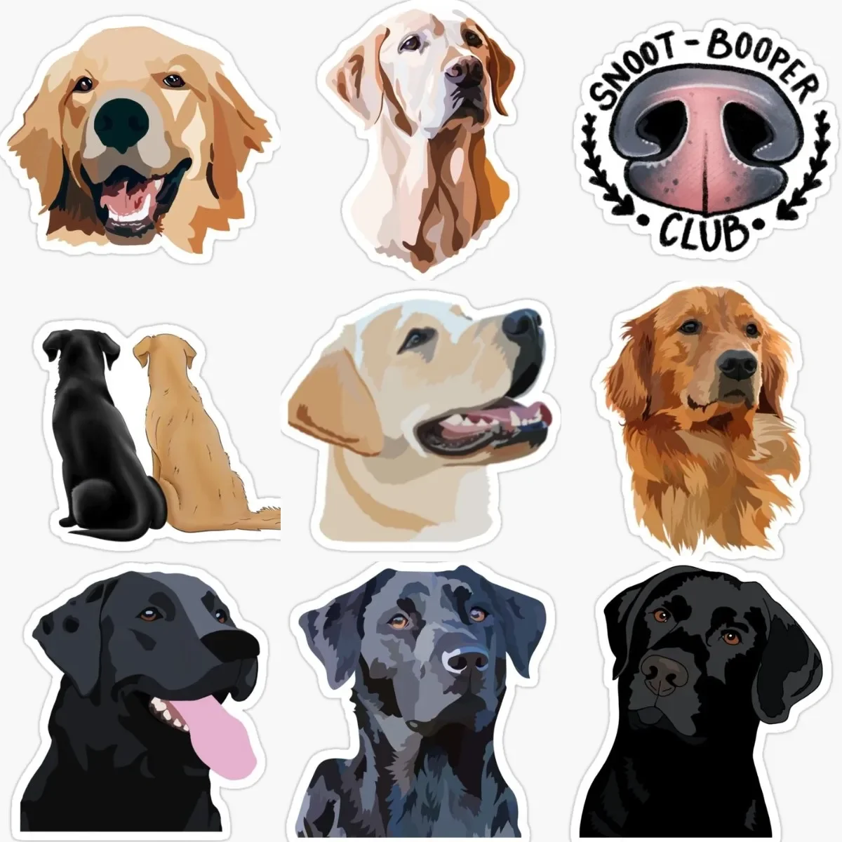 

Cute Labrador Dog Sticker for Laptop Truck Vinyl Window Accessories Moto Bicycle Van Wall Room Decorate PVC Decals Customizable