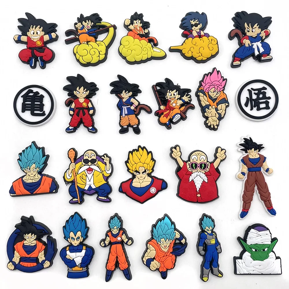 22pcs New Dragon Ball Series Shoe Charms For Crocs DIY Shoe Decorations Shoe Accessories For Sandal Decorate Toys Birthday Gifts