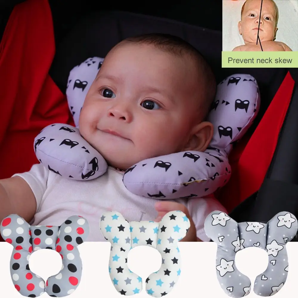 Protective Travel Car Seat Head And Neck Pillow Soft Neck Support Pillow Children U Shape Headrest Head Protection Cushion