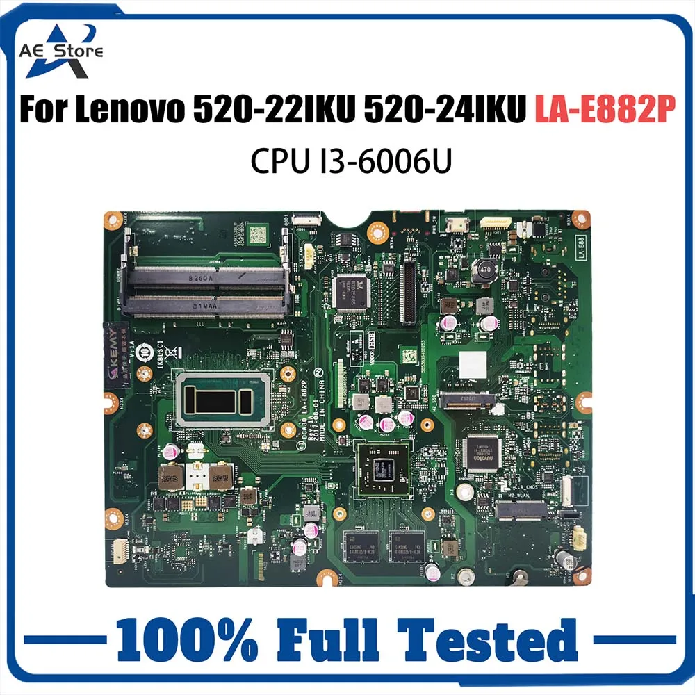 

LA-E882P FRU 01LM511 With i3-6006U CPU For Lenovo AIO 520-22IKU 520-24IKU All-in-One Motherboard 100% TEST OK