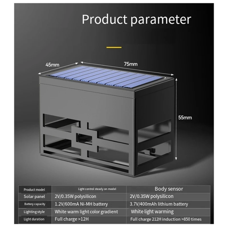 Solar Wall Lights Outdoor Fence Lights LED Waterproof Solar Stair Lights Exterior Patio Lights