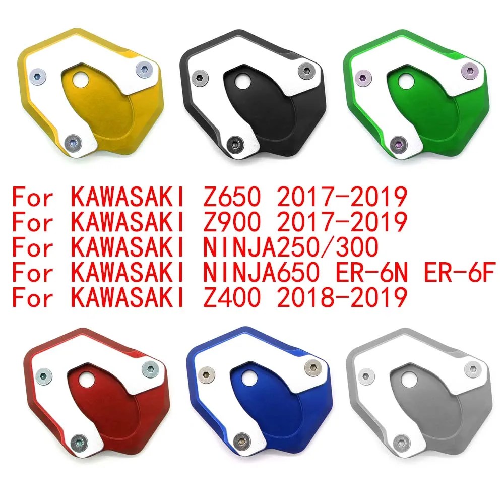

Motorcycle Kickstand Foot Side Stand Enlarger Support Plate Pad Extension For Kawasaki Z650/Z900/Z400 NINJA650 ER-6N ER-6F