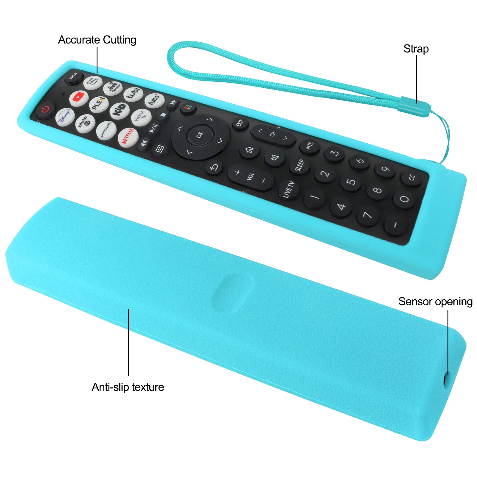 Silicone Case Fit for Hisense Smart Vidaa TV remote control EN2J36H EN2F36H EN2D36H ERF2N36H Protective Sheath Cover Anti-Slip ﻿