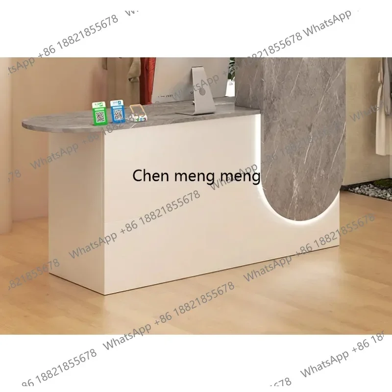 E136 Reception Reception Desk Counter Shop Study Front Infodesk Reception Desk Luxury Modern Work Comptoir Caisse Corner Furnitu