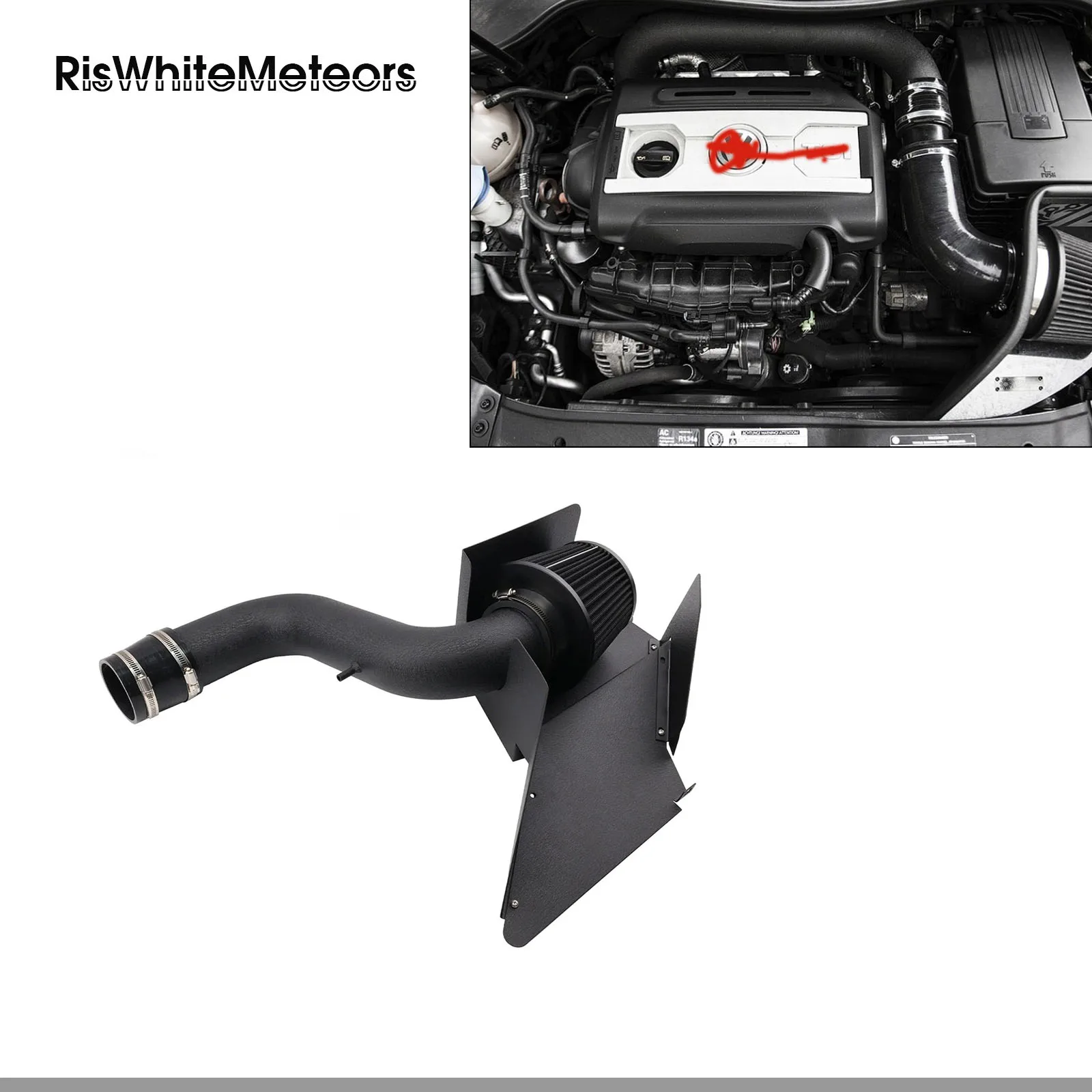 

High Flow Cold Air Intake Pipe Kit for VW Golf MK5 MK6 Beetle Scirocco 1.4TSI EA111 Engine