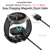 For Amazfit Balance / 2 T-Rex 3 Smart Watch High Quality 1m USB Easy Charging Cable Magnetic Charger Dock Replacement Base
