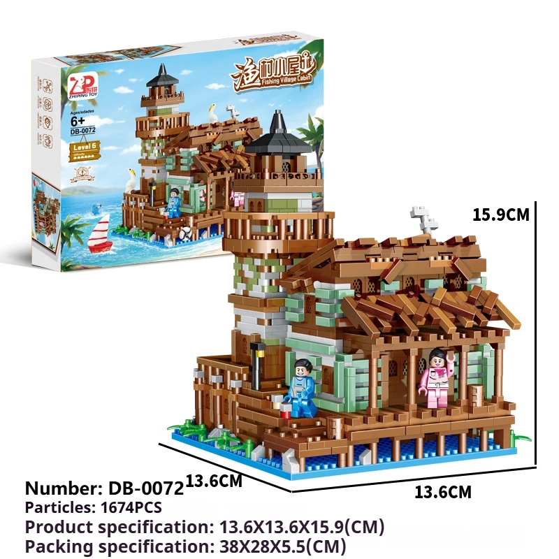 Blocchi di costruzione creativi Sakura Tree House Giocattoli educativi per bambini fai da te Regalo Splicing Building Block Ornamenti