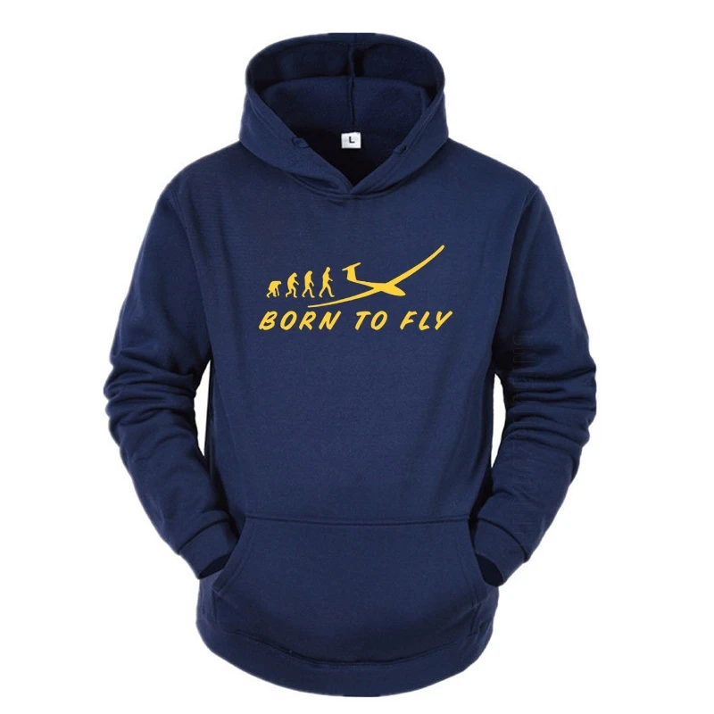 

Autumn Men Hoody Evolution BORN TO FLY Plane Pilot Design Man Funny Gift Streetwear Hip Hop Leisure Harajuku Hoodie