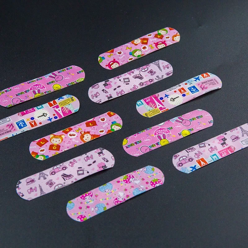 120pcs/lot Cute Cartoon Band Aid Hemostasis Adhesive Bandages First Aid Emergency Kit Wound Plaster for Kids Anime Bandaid