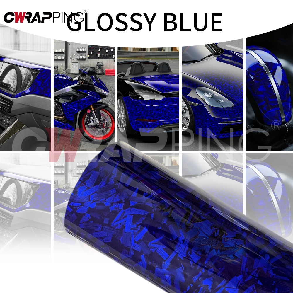 

Car Accessories Auto Glossy Forged Carbon Fiber Car Sticker Automotive Vinyl Body Covering Wrapping Tools Waterproof Paint Wrap