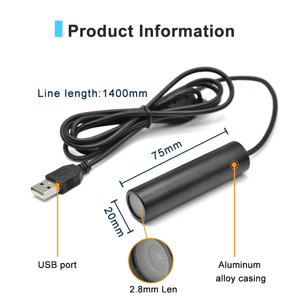 1080P Netwerk Mini Bullet USB Camera met 2.8mm Lens Beveiliging Webcamera CCTV Video Surveillance Beveiliging Camcorder