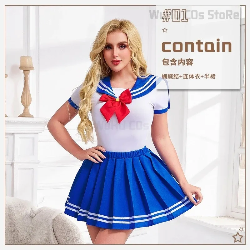 25COS فستان بحار زي الفتيات الطلاب Jk مدرسة Usagi تأثيري الفتيات هالوين أنيمي Tsukino القمر مثير تنورة تأثيري حفلة Cl