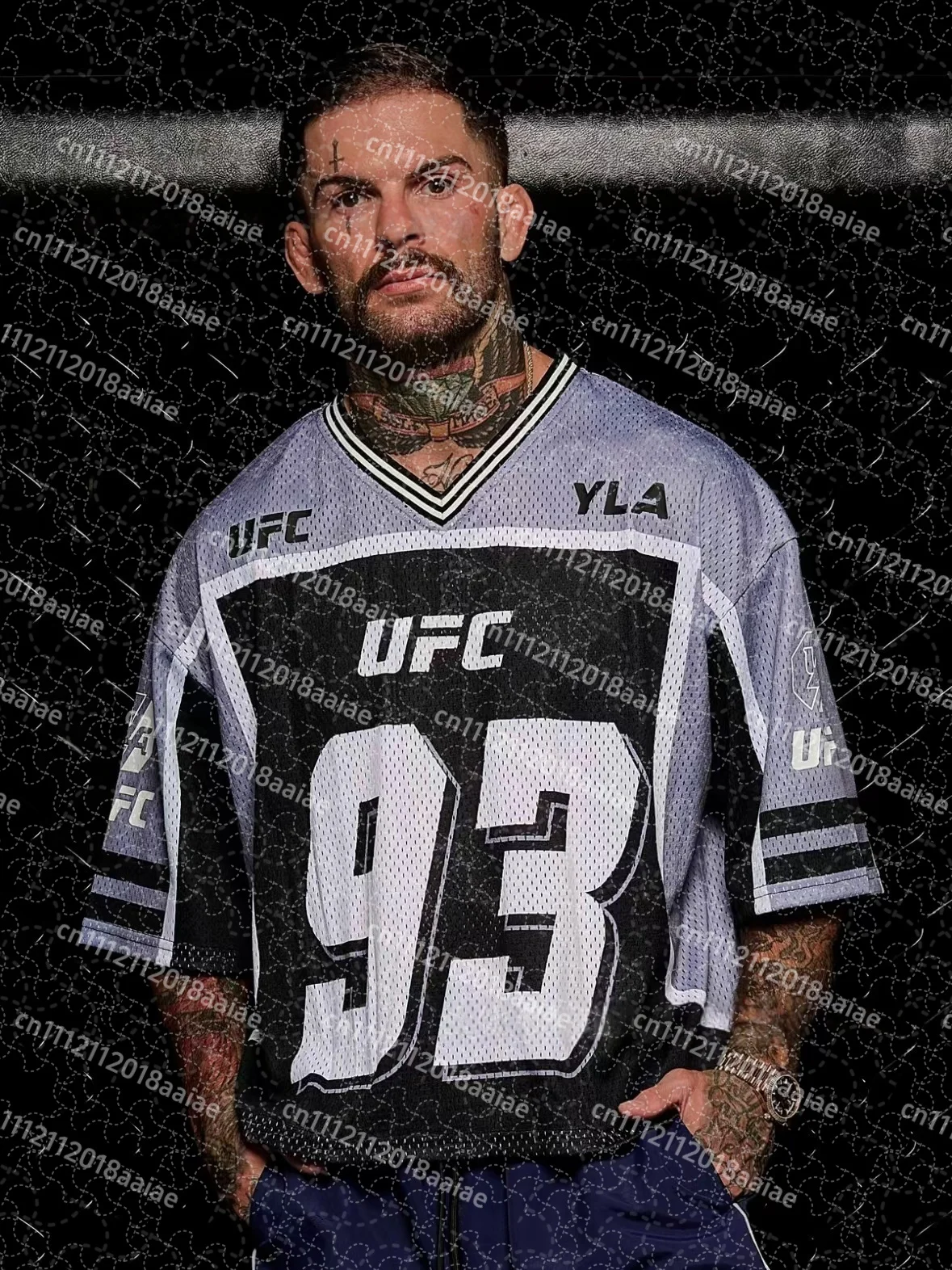 2026 No.93 Men's Children's All Size UFC Sports T-shirts V-neck Digital Prited Unisex Boxing Tranning Sweatshirt Fight Jersey