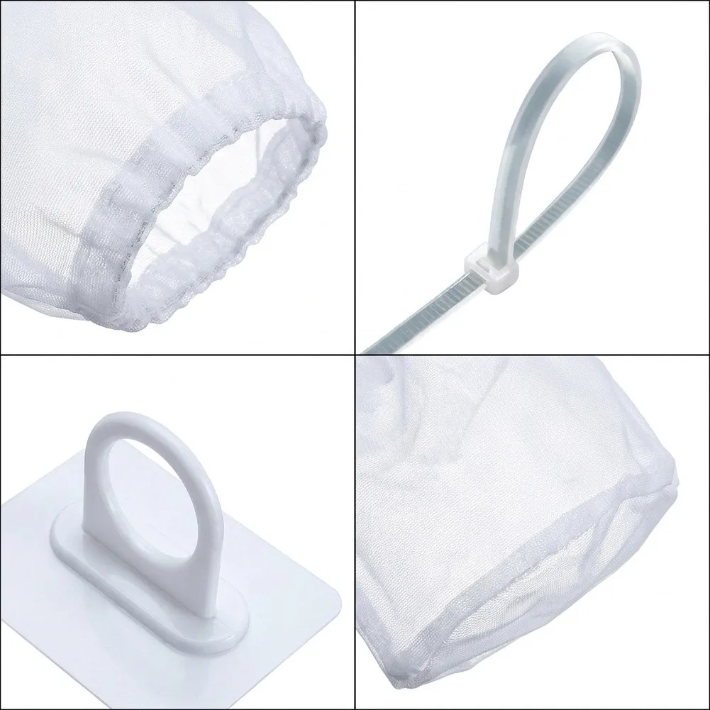 Dryer Vent Lint Trap Bag White Cotton Polyester Blend 0.2 x 15 x 11 Inch for Indoor Use No External Duct Needed