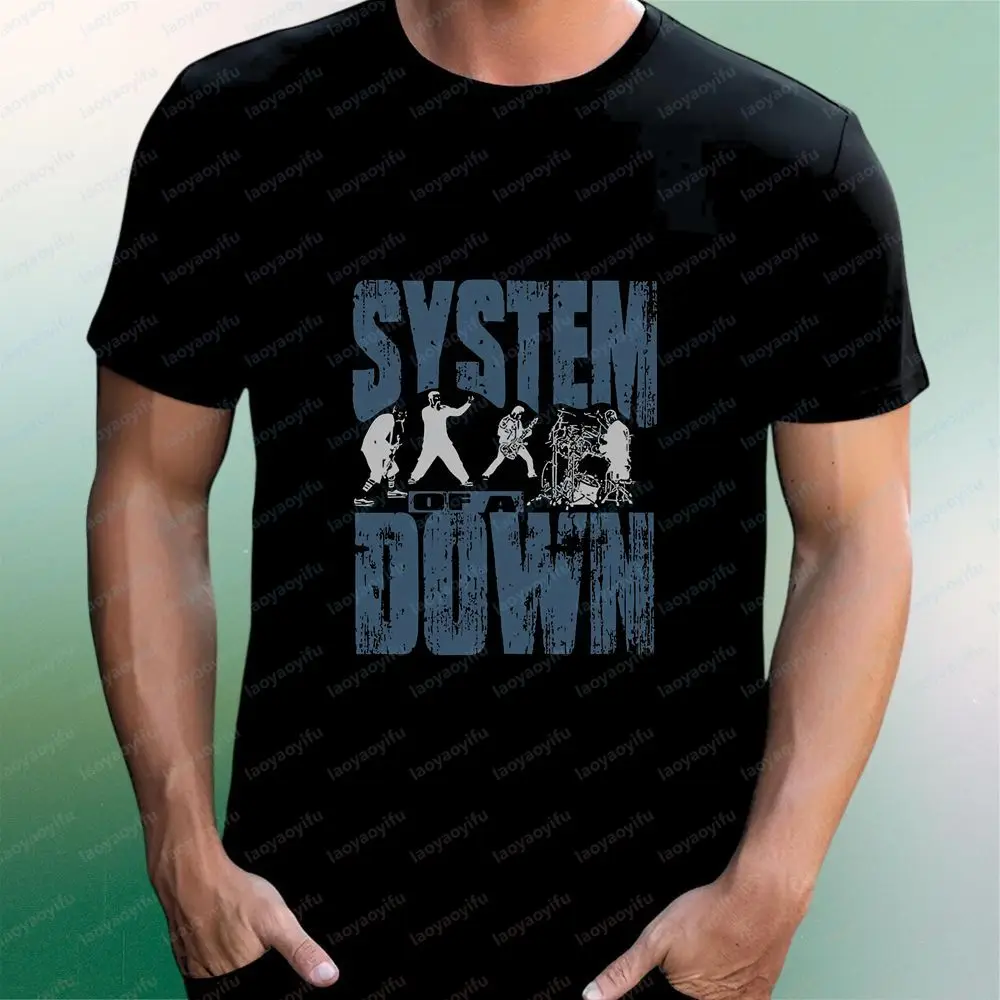 System of A Down Summer Trend Short-Sleeved Men's and Women's Universal Pattern Large-Sized Comfortable T-Shirt