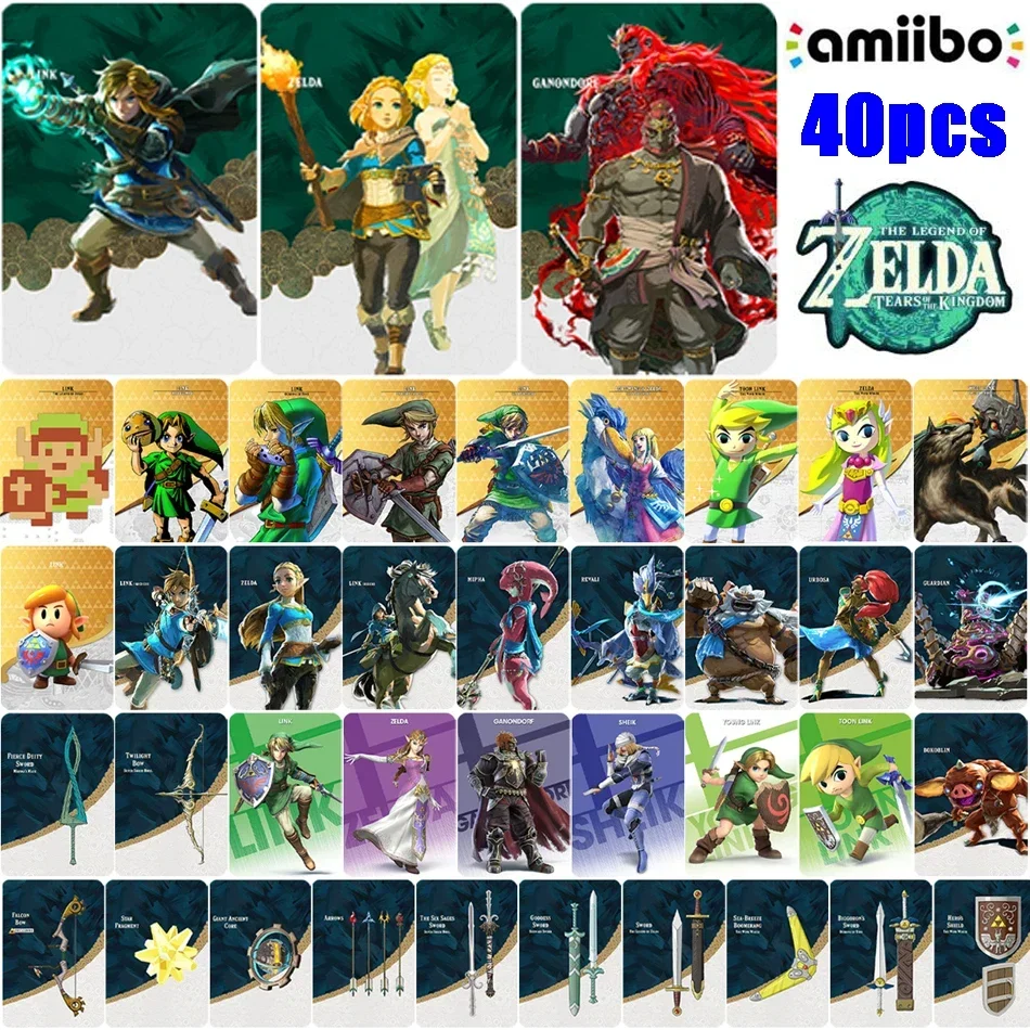 Le nuove carte Zelda Amiibos 28/40 si applicano alla leggenda di Zelda: lacrime del Kingdo e alla leggenda di Zelda ultimo parapendio