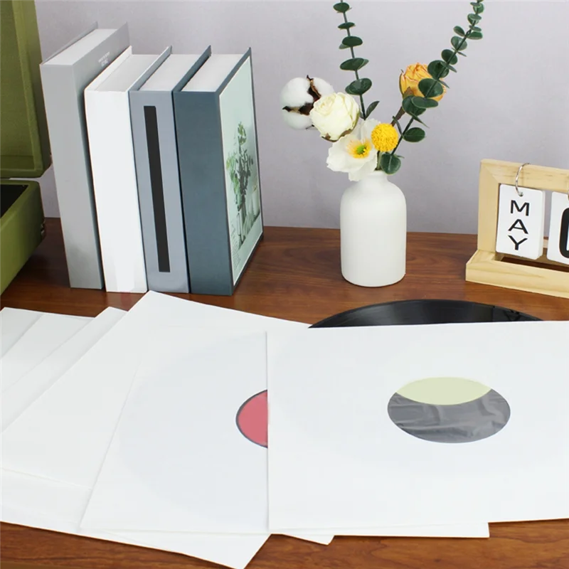 

20 Pieces 12Inch LP Record Cover Resealable Outer Sleeves Paper Bag Vinyl Record Storage Bags Vinyl Record Paper Bags