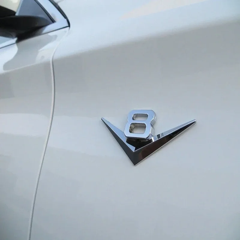 DSYCAR 3D Metal V8 Engine Display Car Sticker Emblem Badge Suit for Universal Car,Car Accessories Decoration Stickers New