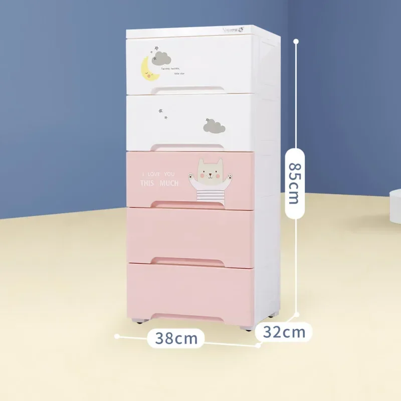 Large Box Big Capacity:Clothes Organizer Multi-layer Drawer Storage Boxes Mobile Pulley Storages Tasteless Construction