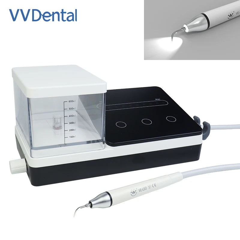 

VVDental Portable Ultrasonic Scaler with 600ml Water Tank and Removable LED Handle fit Woodpecker Ultrasound Dentistry Cleaner